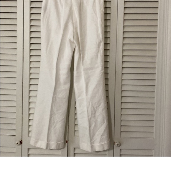 Chaps Ladies White Linen/fully lined cuffed slacks size 29” - Picture 2 of 12